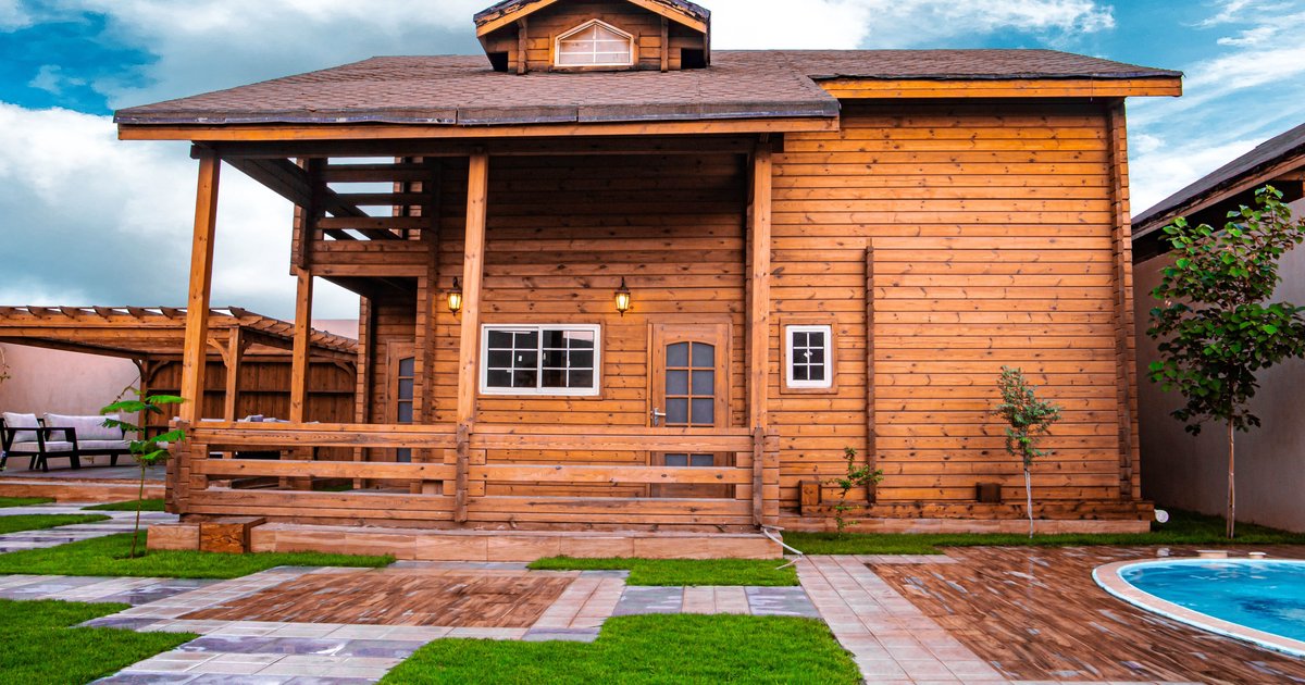 Bungalow mit Holzfassade
